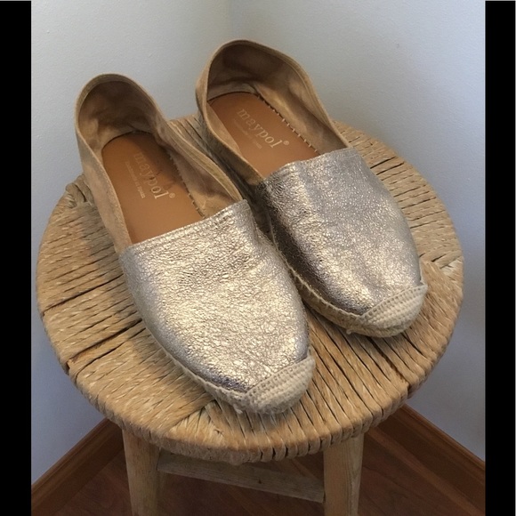 Maypol Shoes - Maypol Anthropologie Gold Espadrilles size 11